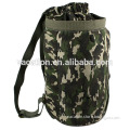 camouflage canvas drawstring school backpack draw string bag
